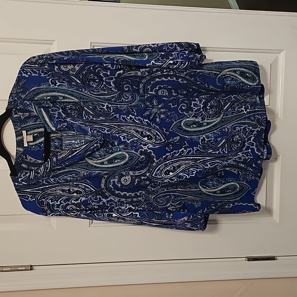 Roz & Ali Paisley Blouse 2x